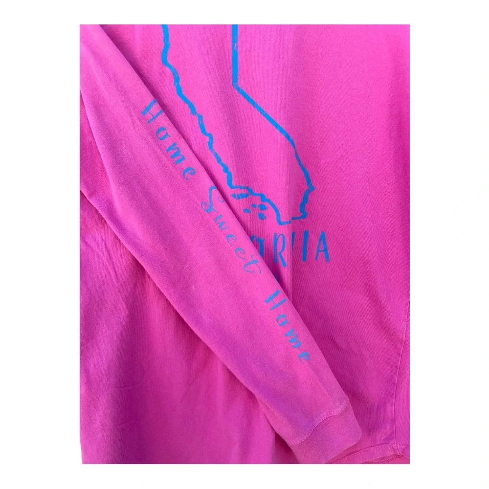 State of Mine California Long Sleeve Pink Tee Sz S